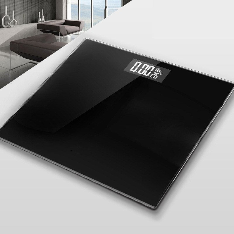 Mrosaa Bathroom Floor Body Scale Glass & Electronic USB Charging LCD Display Body Weighing