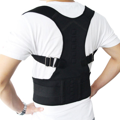 Adjustable Magnetic Posture Corset Back Men Body Shaper & Brace Back Shoulder Belt Lumbar
