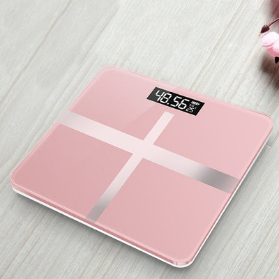 Mrosaa Bathroom Floor Body Scale Glass & Electronic USB Charging LCD Display Body Weighing