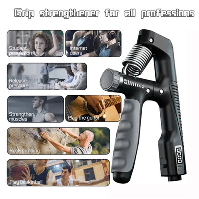 Counting Grip Strengthener & Arm Muscle Adjustable Wrist Strength Rehabilitation Equipment